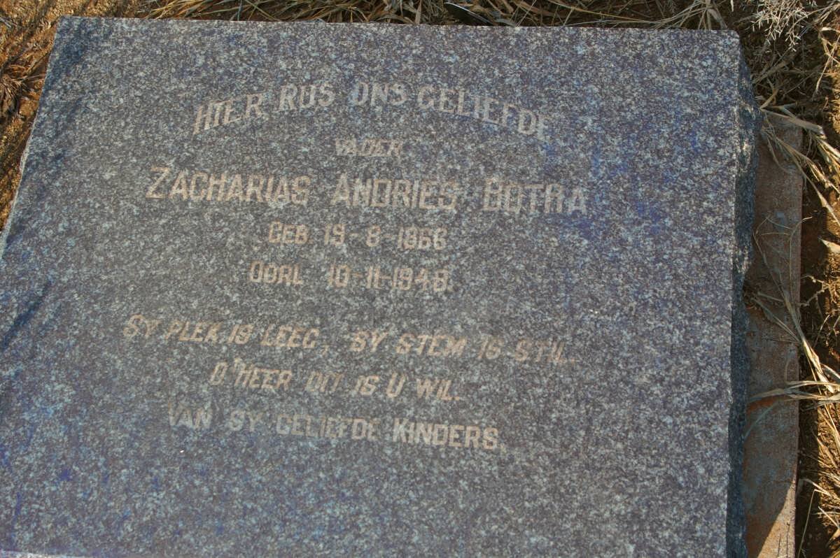 BOTHA Zacharias Andries 1866-1948