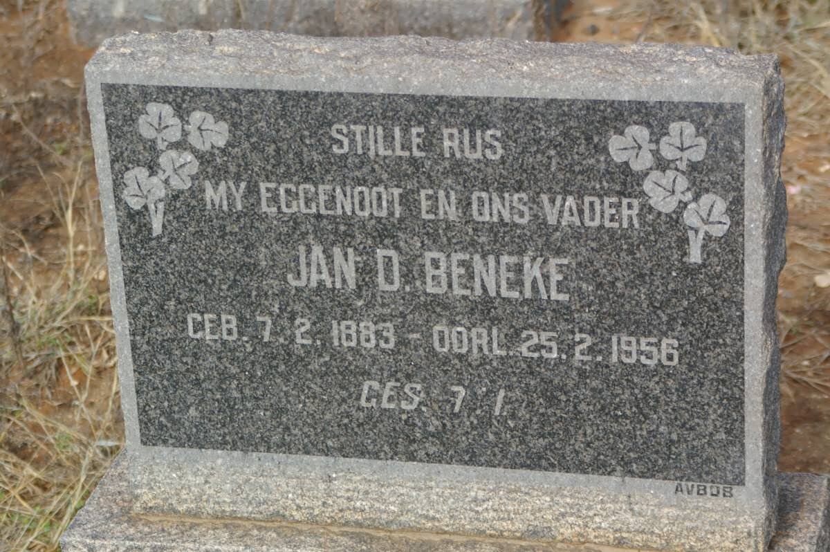 BENEKE Jan D. 1883-1956