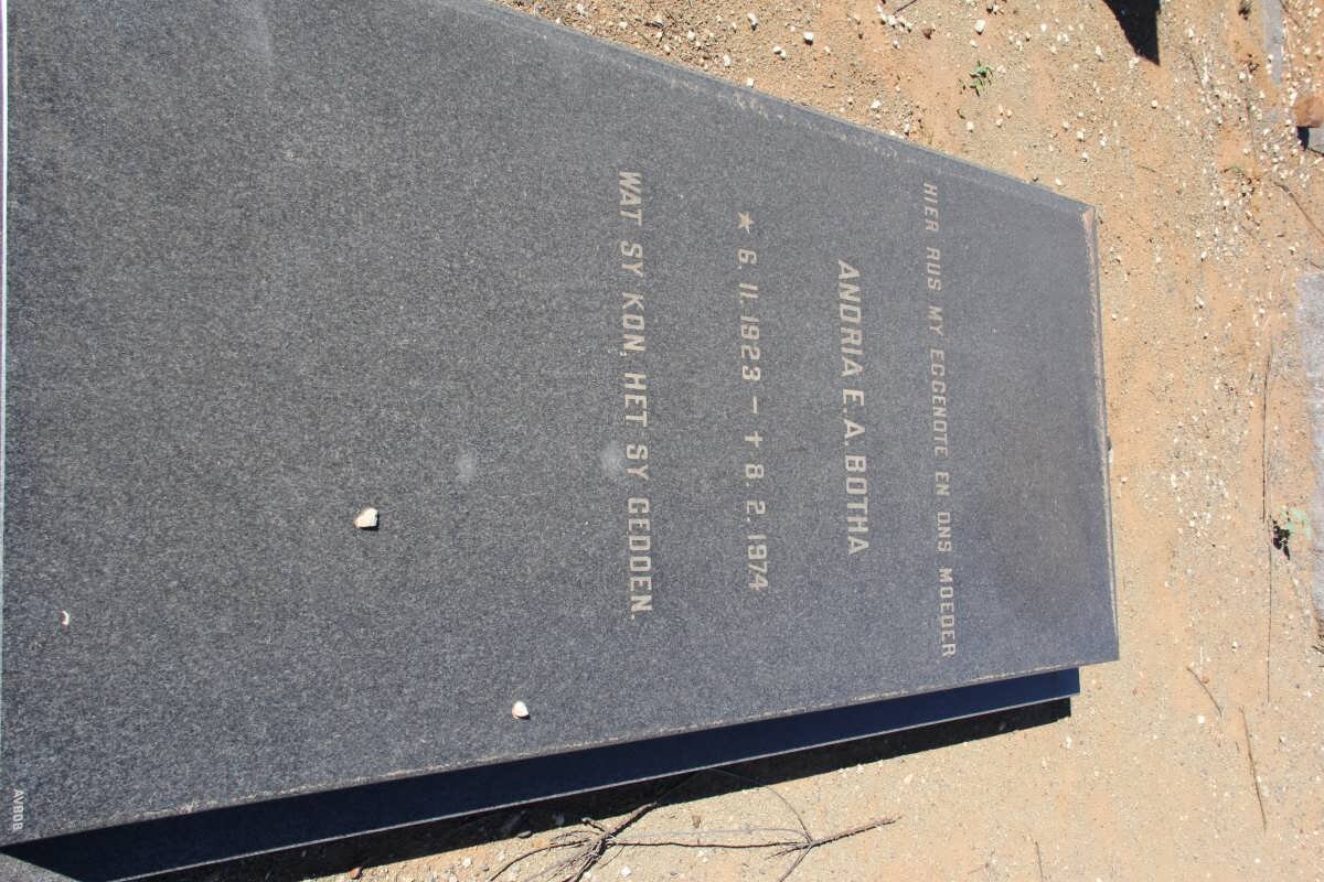 BOTHA Andria E.A. 1923-1974