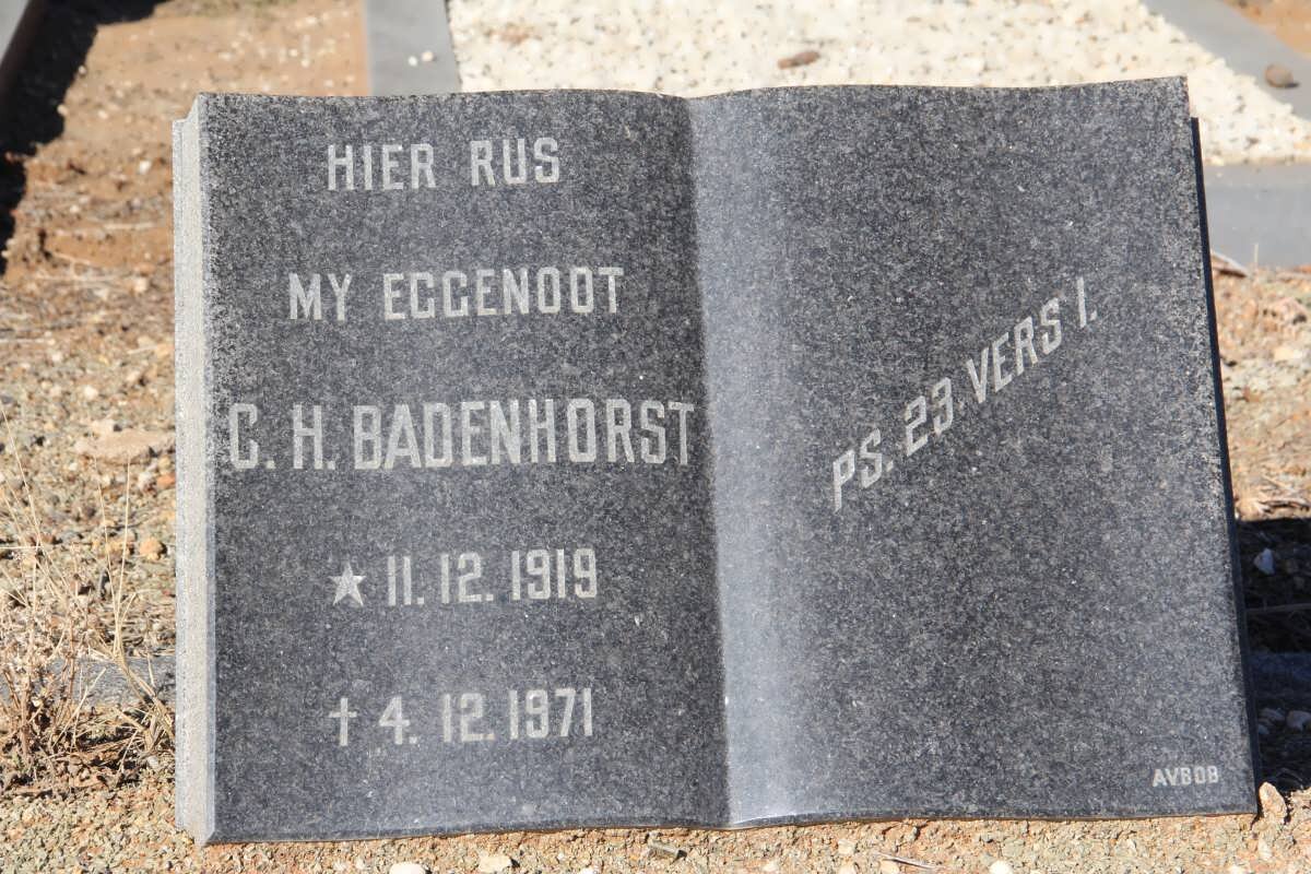 BADENHORST C.H. 1919-1971