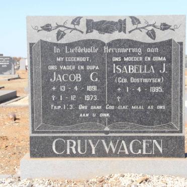 CRUYWAGEN Jacob G. 1891-1973 &amp; Isabella J. OOSTHUYSEN 1895-