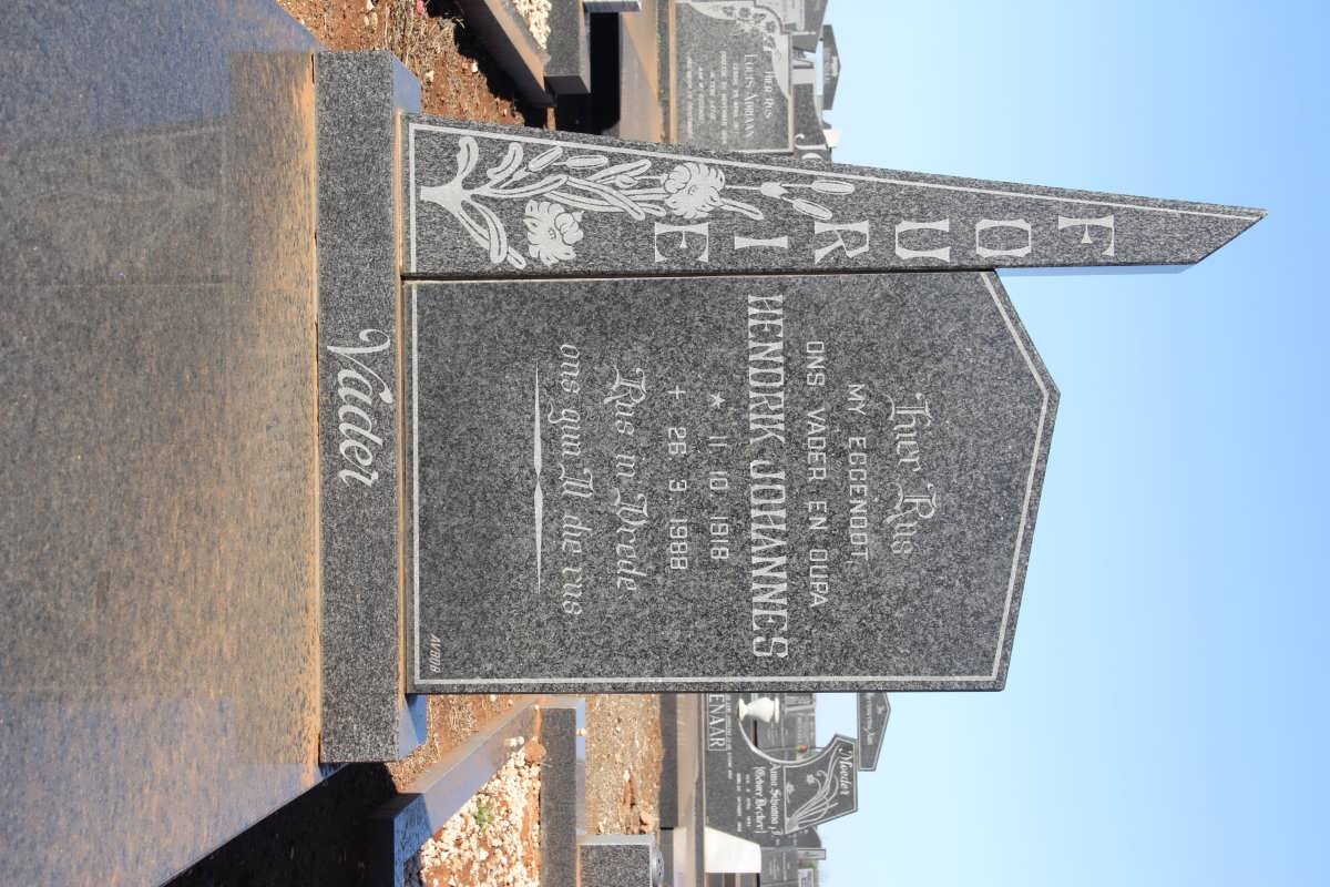 FOURIE Hendrik Johannes 1918-1988