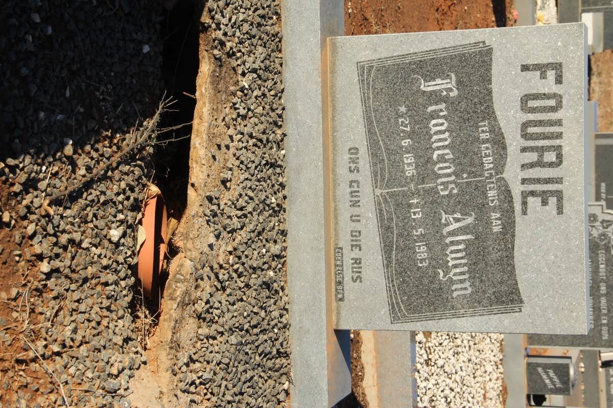 FOURIE Francois Alwyn 1936-1983