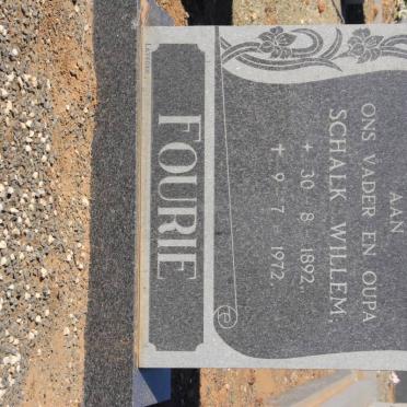 FOURIE Schalk Willem 1892-1972