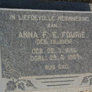 FOURIE Anna F.E. nee VILJOEN 1886-1967