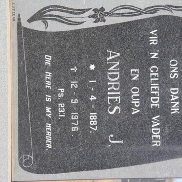 FOURIE Andries J. 1887-1976 