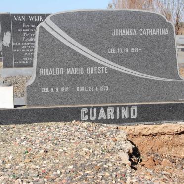 GUARINO Rinaldo Mario Oreste 1912-1973 &amp; Johanna Catharina 1921-