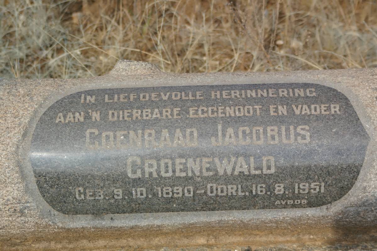 GROENEWALD Coenraad Jacobus 1890-1951