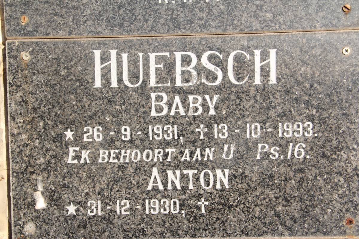 HUEBSCH Anton 1930- &amp; Baby 1931-1993