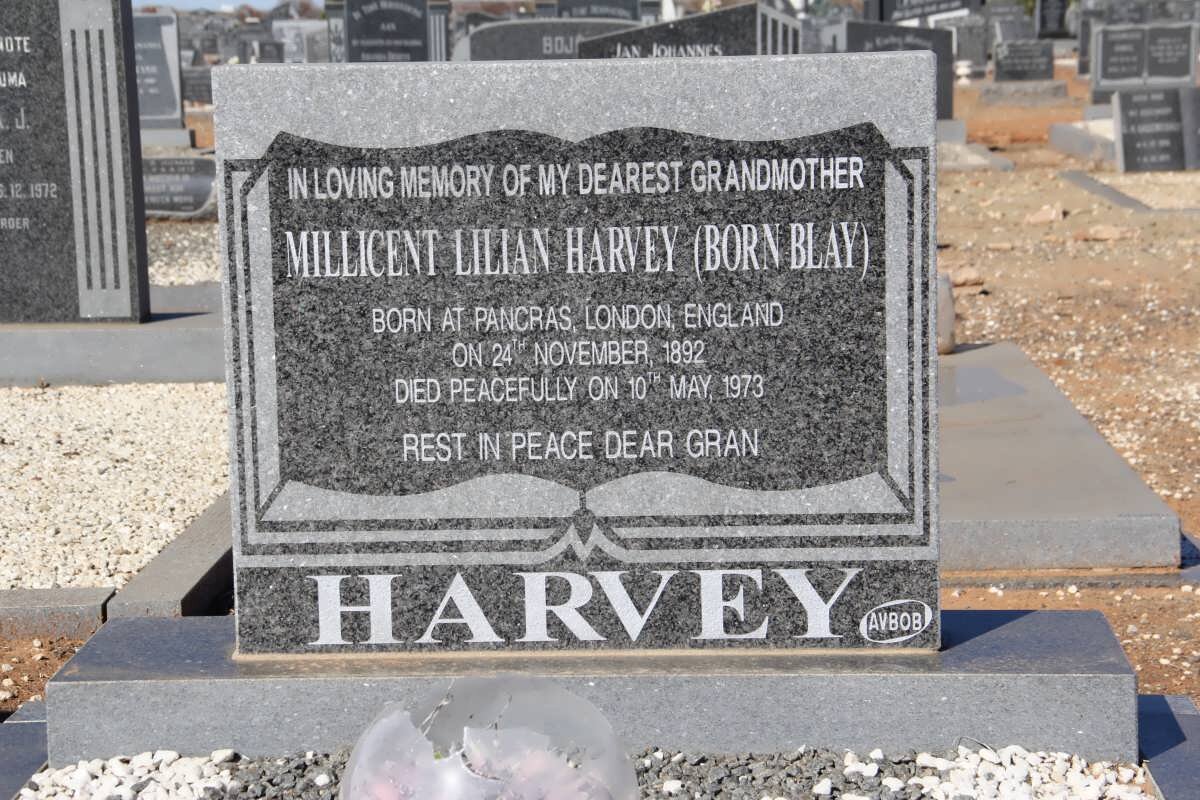 HARVEY Millicent Lilian nee BLAY 1892-1973