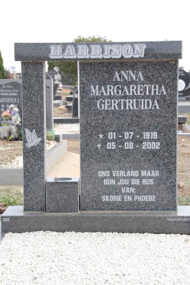 HARRISON Anna Margaretha Gertruida 1919-2002