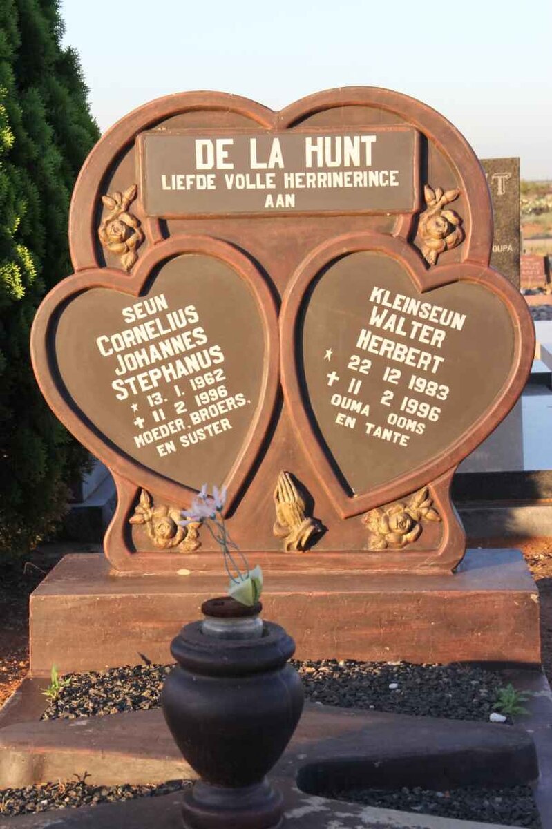 HUNT Cornelius Johannes Stephanus, de la 1962-1996 :: DE LA HUNT Walter Herbert 1983-1996