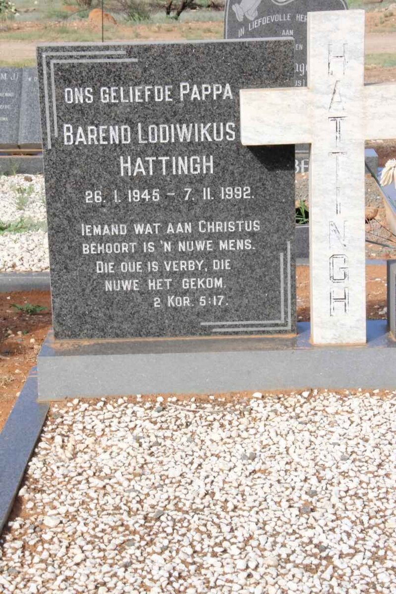 HATTINGH Barend Lodiwikus 1945-1992