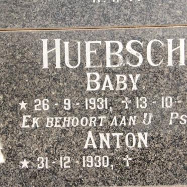 HUEBSCH Anton 1930- &amp; Baby 1931-1993