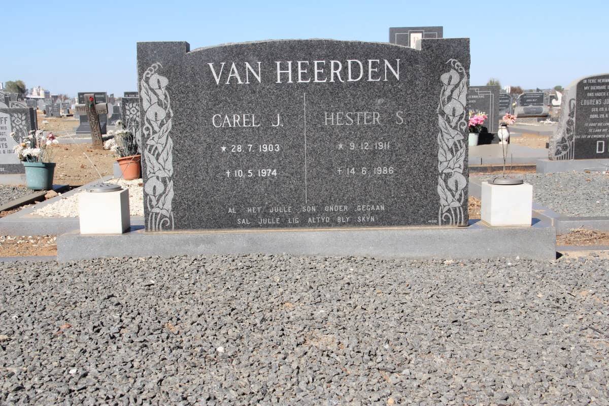 HEERDEN Carel J., van 1903-1974 &amp; Hester S. 1911-1986