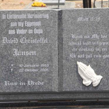 JANSEN David Christoffel 1953-2005