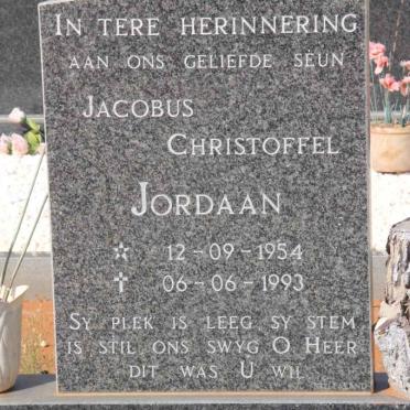 JORDAAN Jacobus Christoffel 1954-1993