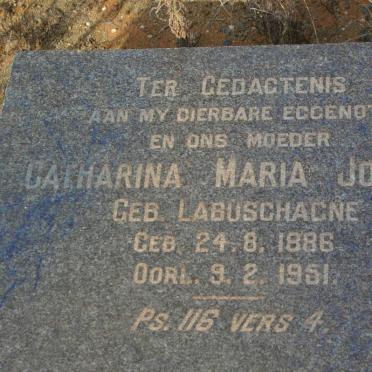 JOOSTE Catharina Maria nee LABUSCHAGNE 1886-1951