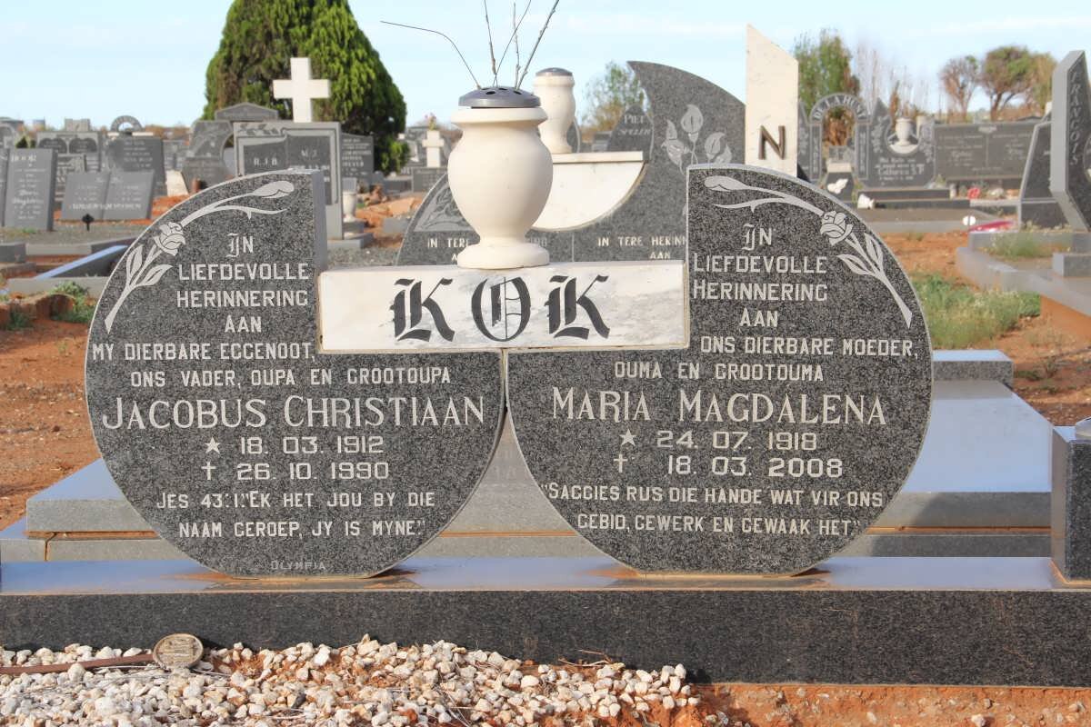 KOK Jacobus Christiaan 1912-1990 &amp; Maria Magdalena 1918-2008