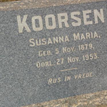KOORSEN Susanna Maria 1879-1953