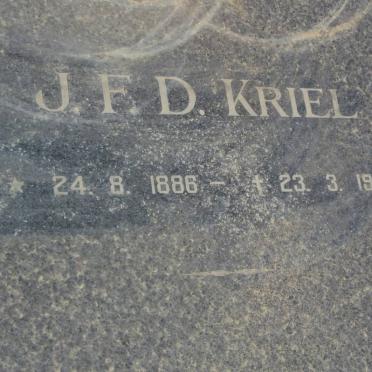 KRIEL J.F.D. 1886-1969
