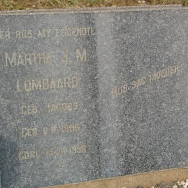 LOMBAARD Martha J.M. nee JACOBS 1895-1958