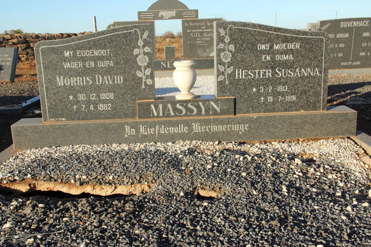 MASSYN Morris David 1908-1982 &amp; Hester Susanna 1913-1991