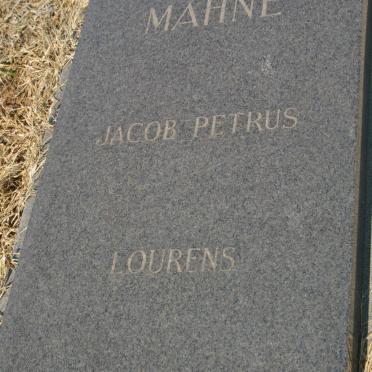 MAHNÉ Jacob Petrus Lourens -1963