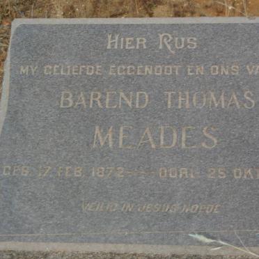 MEADES Barend Thomas 1872-1955