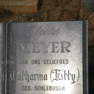 MEYER Catharina Sophia nee SCHLEBUSCH 1920-1958 :: MATTHEE Dorothea nee MEYER 1951-1974