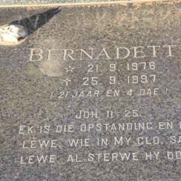 MERWE Bernadette, van der 1976-1997