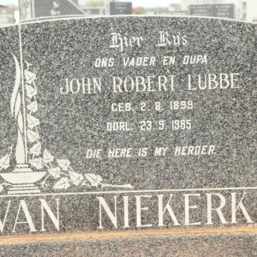 NIEKERK John Robert Lubbe, van 1899-1985