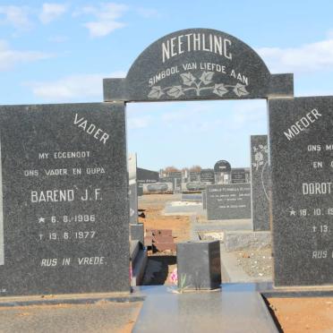 NEETHLING Barend J.F. 1906-1977 &amp; Dorothea P. JACOBS 1915-1990