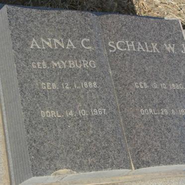 NIEKERK Schalk W.J., van 1880-1973 &amp; Anna C. MYBURG 1888-1967
