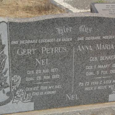NEL Gert Petrus 1877-1959 &amp; Anna Maria C.E. BEKKER 1881-1965