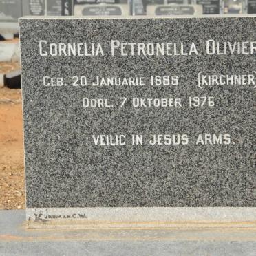 OLIVIER Cornelia Petronella nee KIRCHNER 1888-1976