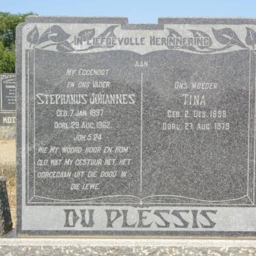PLESSIS Stephanus Johannes, du 1897-1962 &amp; Tina 1899-1979