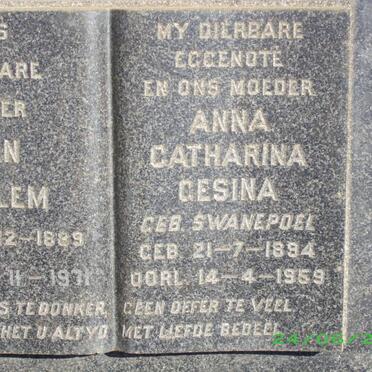 ROOYEN Anna Catharina Gesina, van nee SWANEPOEL 1894-1959