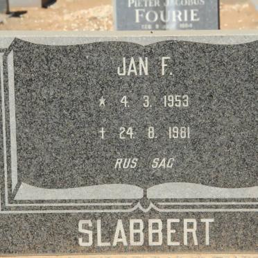 SLABBERT Jan F. 1953-1981