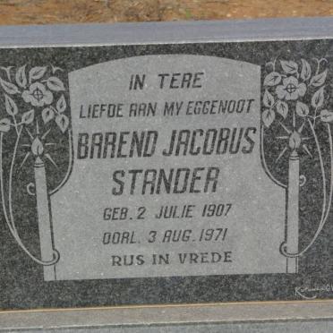 STANDER Barend Jacobus 1907-1971
