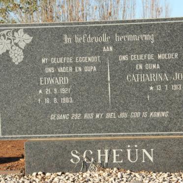 SCHEÜN Edward 1921-1983 &amp; Catharina Johanna 1913-