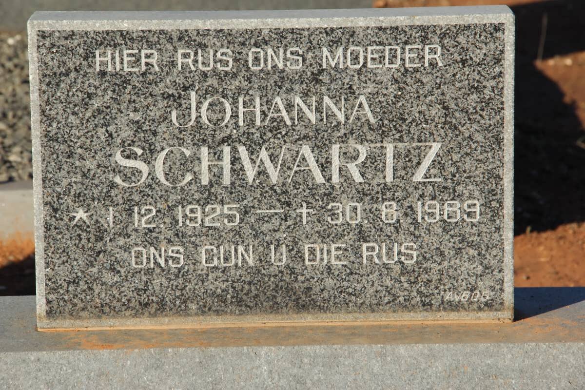 SCHWARTZ Johanna 1925-1989