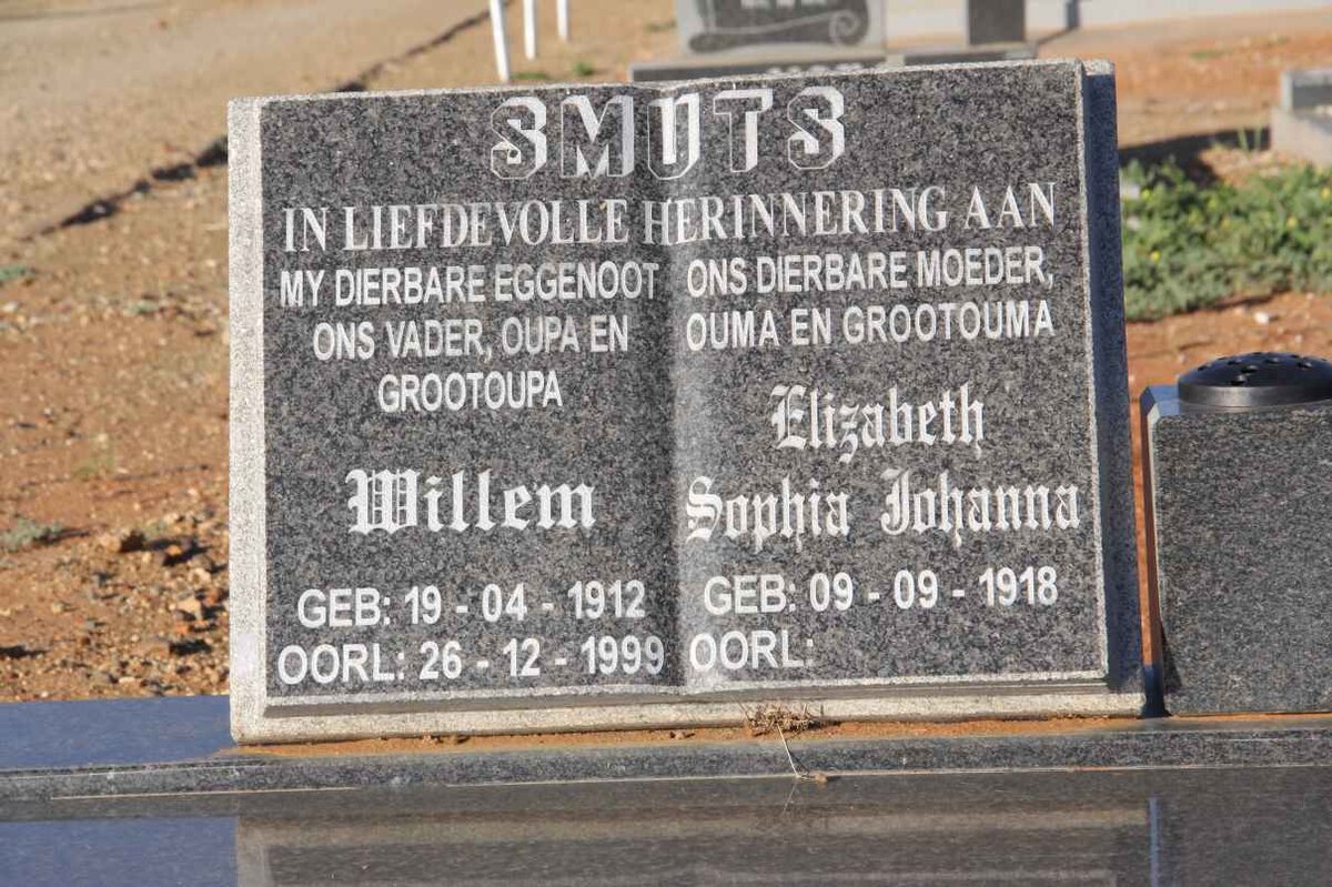 SMUTS Willem 1912-1999 &amp; Elizabeth Sophia Johanna 1918-