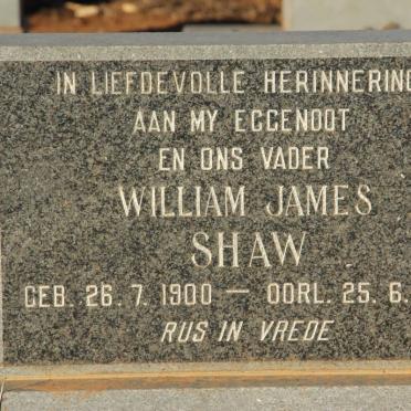 SHAW William James 1900-1982