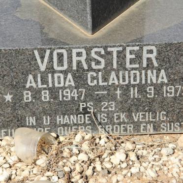 VORSTER Alida Claudina 1947-1979