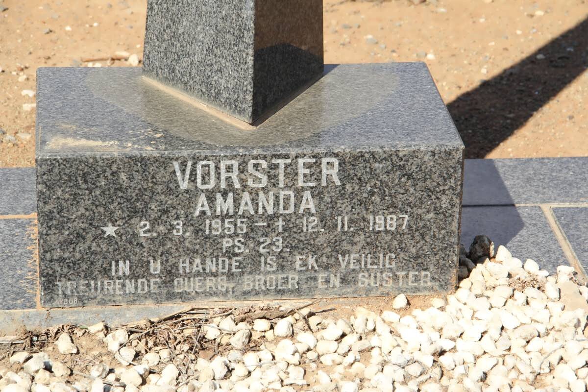 VORSTER Amanda 1955-1987