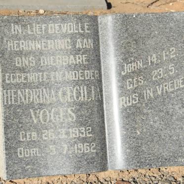 VOGES Hendrina Cecilia 1932-1962