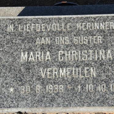 VERMEULEN Maria Christina 1938-1977