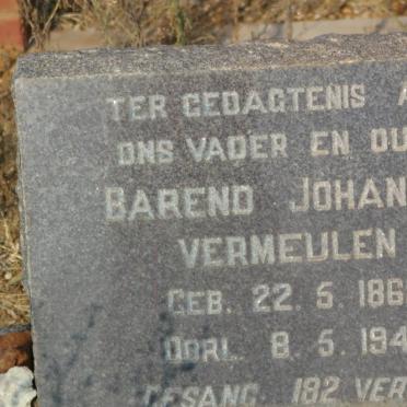 VERMEULEN Barend Johannes 1868-1948