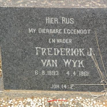 WYK Frederick J, van 1893-1961 
